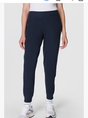 Sweaty Betty Navy luxe-fleece Joggers